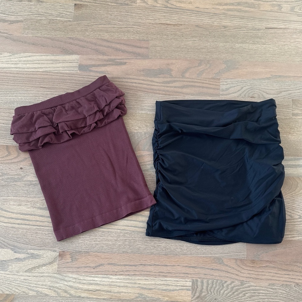 Ladies Lot of 2 tube tops size s